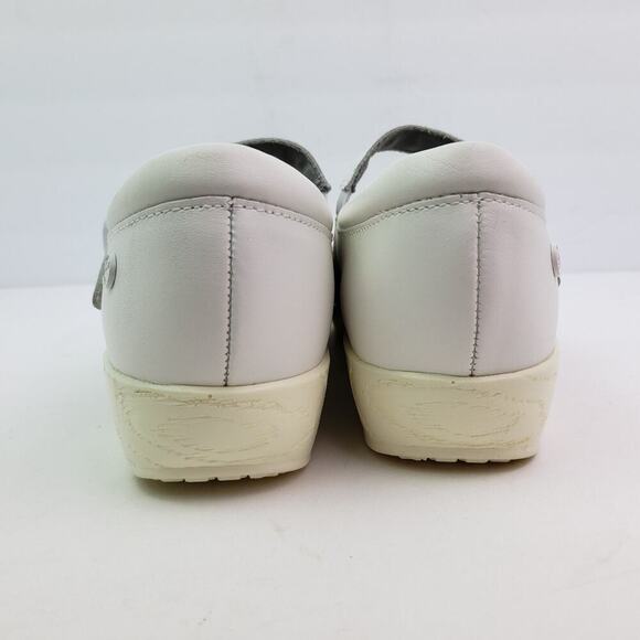 Klogs Ace Womens Size 8.5 White Leather Comfort Mary Jane Clog Shoes - Picture 7 of 13